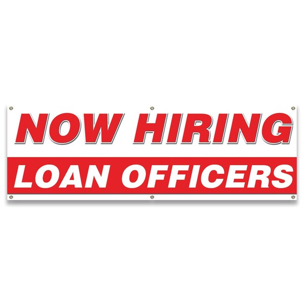 Now Hiring Loan Officers Banner Apply Inside Accepting Application Single Sided